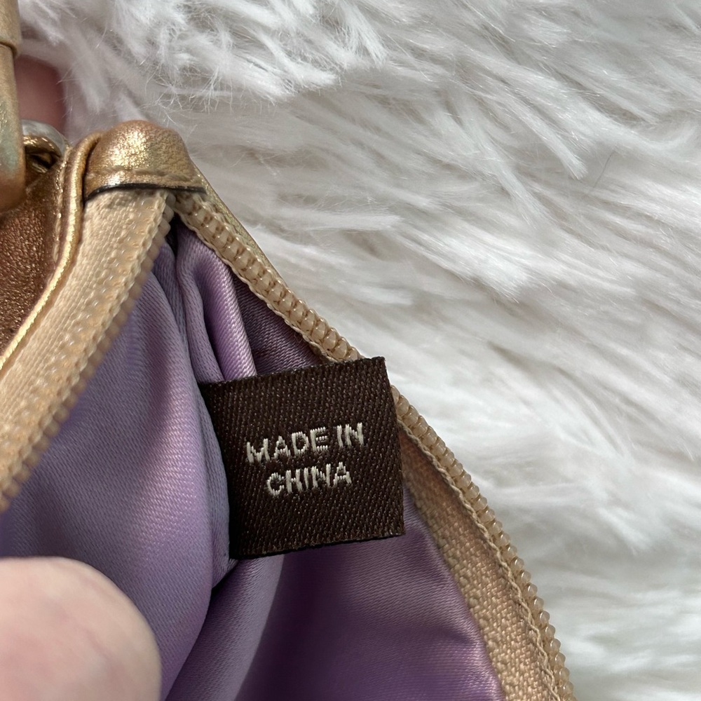 Coach Gold Chain-Embossed Wristlet - Picture 2 of 6